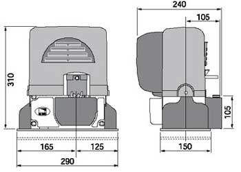 Came 001BX-78 Привод 230В самоблокирующийся для откатных ворот — изображение 2